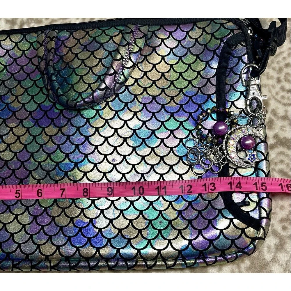 Iridescent Mermaid Scale Laptop Messenger Carrying Bag/Sleeve 11X15